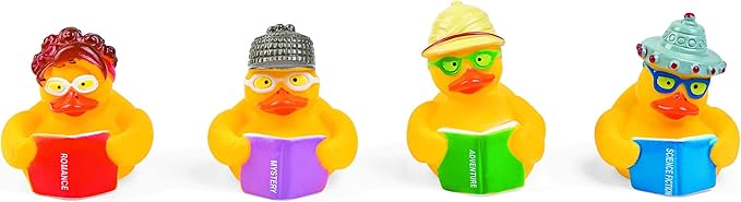 Fun Express Reading Rubber Duckies, Ducks, 12 Pieces, Library, Teaching, Treasure Chest Toys