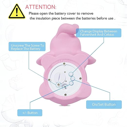 Doli Yearning Upgrade Baby Bath Thermometer|Kids' Bathroom Safety Product|Fahrenheit and Celsius|Baby Bath Floating Toys|Water Thermometer…