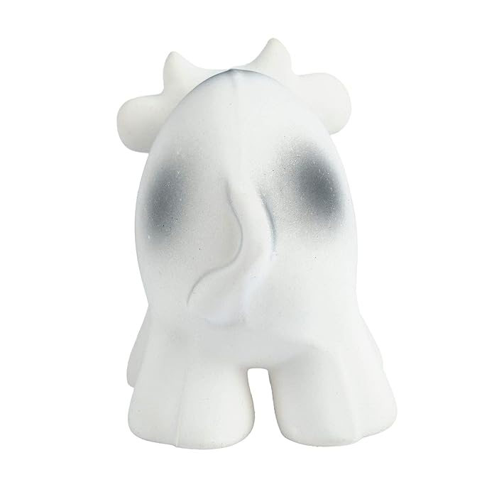 Cow Organic Natural Rubber Rattle, Teether & Bath Toy