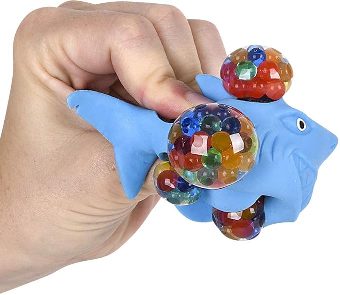 Squeezy Shark Colorful Stress Balls ( Pack) 3.5". Rubber. Come in a Nice Retail Display Box. Relaxable Squeezable Ocean Sea Creatures. (12 Pack (in Display Box))