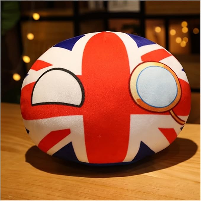 10/30/40cm Country Ball Decorate Polish Ball Plush Country Ball USA France UK Japan Germany Italy Decor (Color : 8, Size : 30CM)