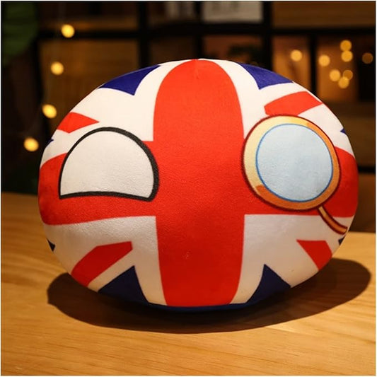 10/30/40cm Country Ball Decorate Polish Ball Plush Country Ball USA France UK Japan Germany Italy Decor (Color : 8, Size : 30CM)