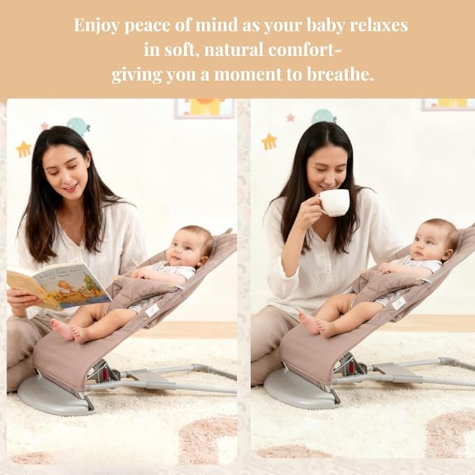Linen Baby Bjorn Bouncer Cover – Compatible with Baby Bjorn Bouncer, 100% Korea-Made Linen, CPSIA Tested, Machine Washable (Cover Only) (Cocoa Linen)