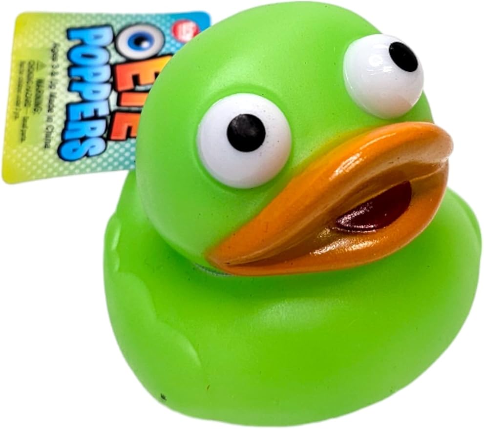 2" Ducky Eye Poppers (25 Pack) Fun Carnival Prize and Party Favor. Bath Tub Toys and Jeep Duck Ducking (25 Pack)