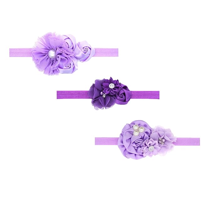Baby Girl Headbands with Bows.(FD88) (Lavender Purple 2)