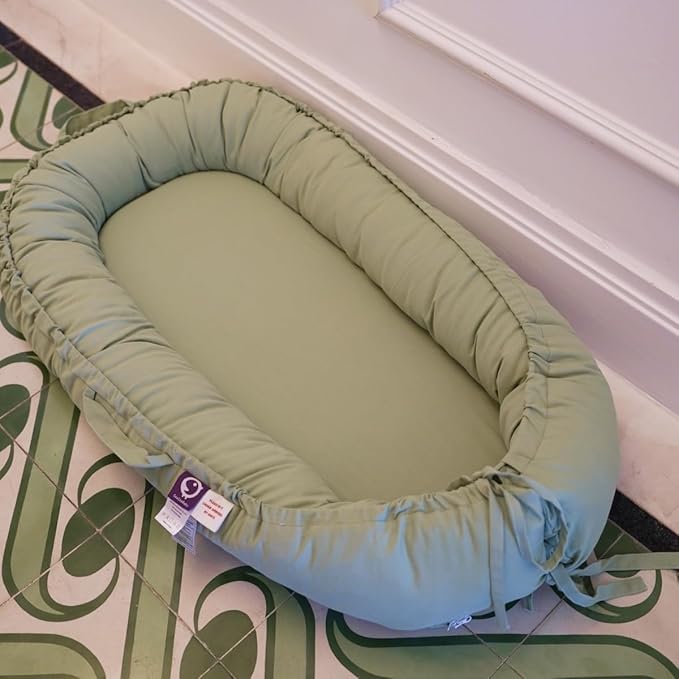 Infant Lounger Cover, 100% Organic Cotton, Newborn Essentials, Baby Gifts | Cover Only (Spring Green)