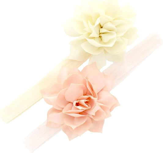 My Lello Petal Flower Headbands Baby - Girls - Toddler Stretchy Elastic Pair
