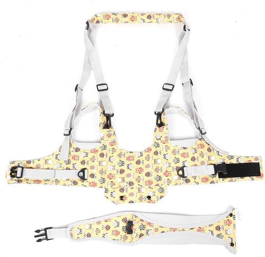 Baby Walking Harness Baby Walker Harness Toddler Learning Walking Assist Beltlight Yellow (Light Yellow-Owl Print)