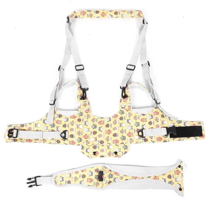 Baby Walking Harness Baby Walker Harness Toddler Learning Walking Assist Beltlight Yellow (Light Yellow-Owl Print)
