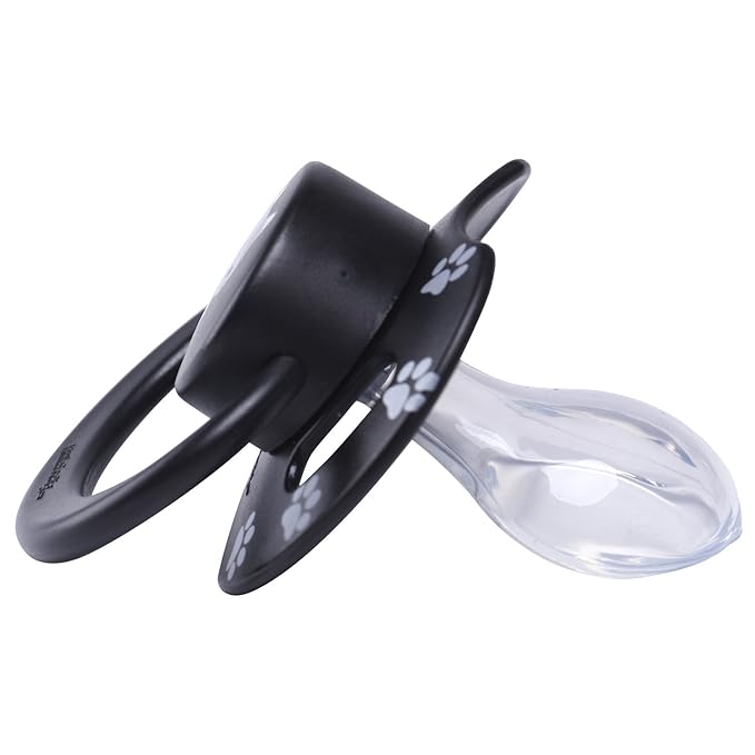 LittleForBig Bigshield Generation-II Big Sized Pacifier Printed Set - Black Kitty and White Puppy