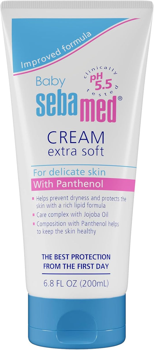 Baby Cream Extra Soft Ultra Mild Gentle Hydrating Moisturizer for Delicate Skin 6.8 Fluid Ounces (200mL)
