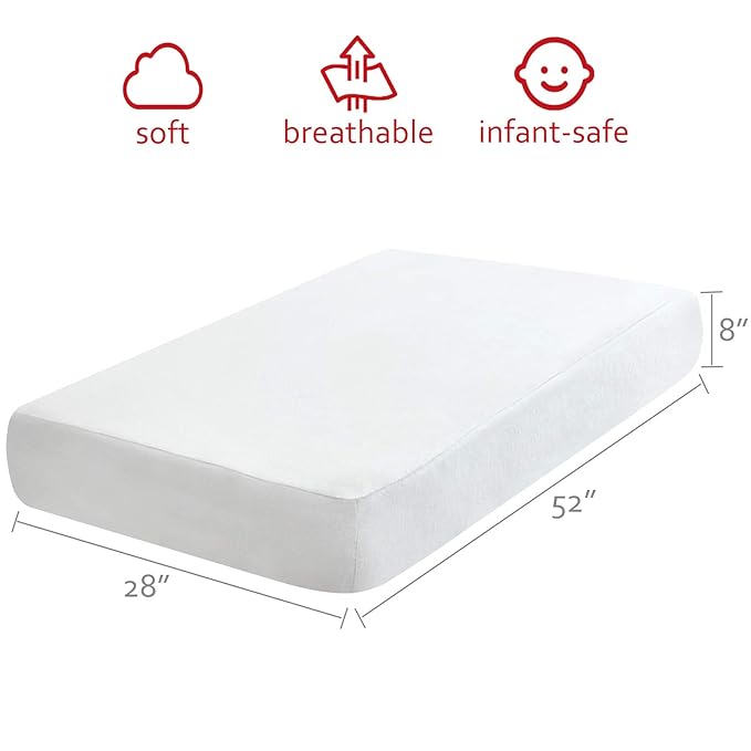 White Crib Sheets Cotton for Boys or Girl, 100% Cotton Flannel Crib Sheet, Heavenly Soft Fitted Crib Sheet for Standard Crib (28" X 52") and Toddler Mattresses Warm, White