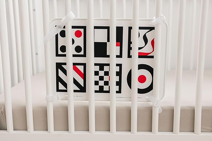 Baby Mirror, Large, Double-Sided with High Contrast Images, Baby Safe Mirror Perfect for Cribs, NICU Approved, Shatterproof, Medical Grade Rubber, Hospital Recommended, Bestselling Toy for Babies