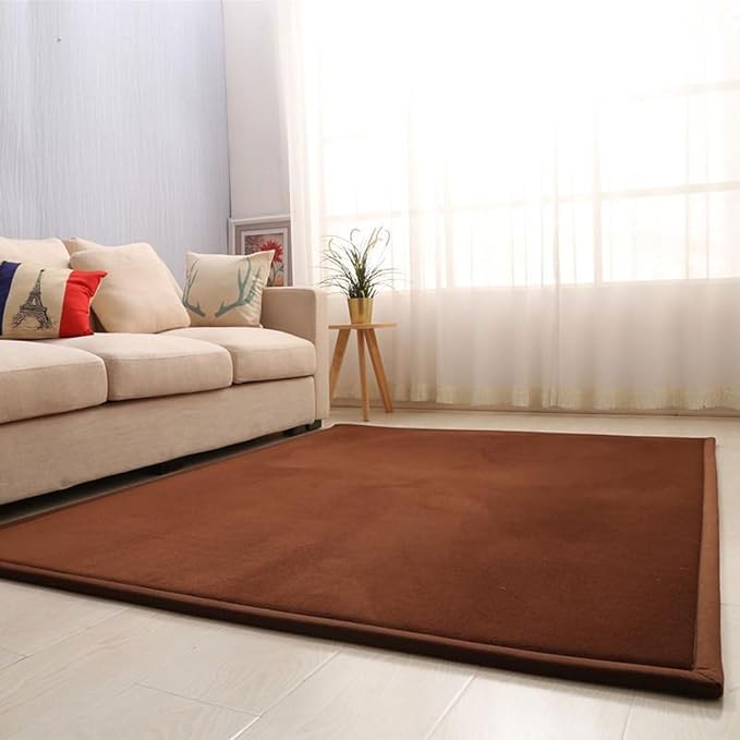 Play Crawling mat for Nursery Baby, Extra Soft Activity Floor Mat for Kids Playroom Bedroom-brown-80 * 120cm
