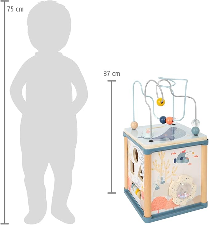 Small Foot 11910 Motor Skills Cube Underwater World, Blue