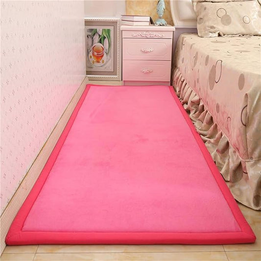 Play Crawling mat for Nursery Baby, Extra Soft Activity Floor Mat for Kids Playroom Bedroom-hot pink-100 * 180cm