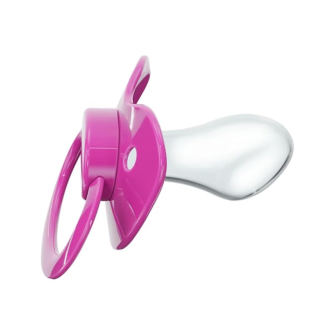 Pacifier Addict - Fixx - Jumbo Functional Adult XXL Silicone Pacifier - Size 10 - Raspberry