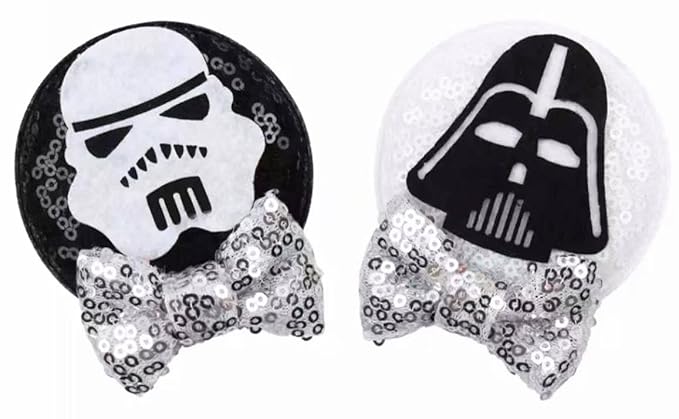 CLGIFT Minnie Ears Baby Hairband, Star Wars Hair Clip Sequin Flexible Headband for Baby/Toddlers, Perfect for Halloween, Christmas, Birthday, 1 Count