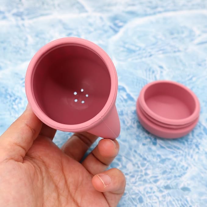 PandaEar 4 Pack Silicone Bath Toys for Babies 0-6 6-12 Months, Mold Free Bathtub Toys for Toddlers Kids Infant, Non Toxic Swimming Shower Toys for Toddlers 1-3 (A)