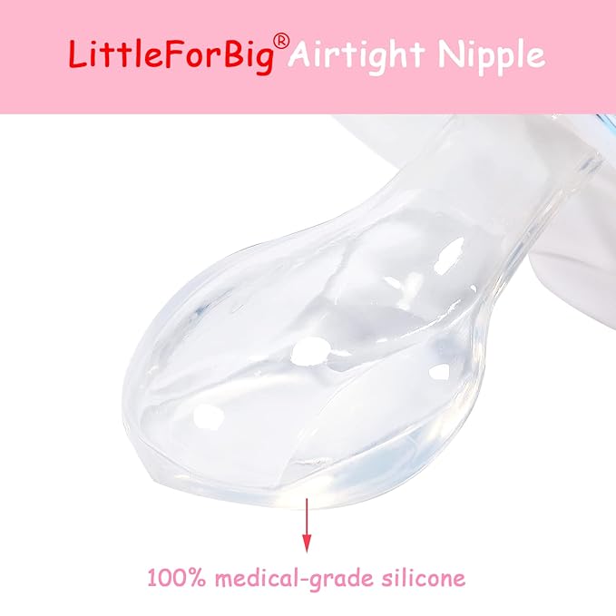 LittleForBig Bigshield Generation-II Adult Sized Pacifier White Vintage Bear Pattern