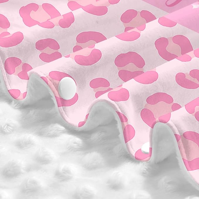 Custom Baby Car Seat Cover with Name – Personalized Leopard Print Nursing Cover, Infant Carseat Canopy, Shopping Cart Cover – Soft, Breathable & Warm – Ideal Shower Gift for Baby Girls