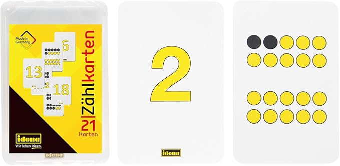 Idena 656014 – Counting Cards, Pack of 21, Numbers from 0-20