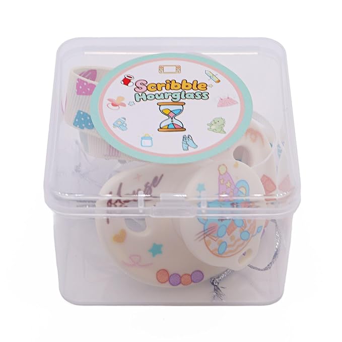 Cute Adult Pacifier – Big Shield Design with Top Hat Rat & Cheese Mice Print | Extra-Soft Silicone Large Nipple for Anxiety Relief, Sleep & Stress Soothing Includes Pacifier Clips