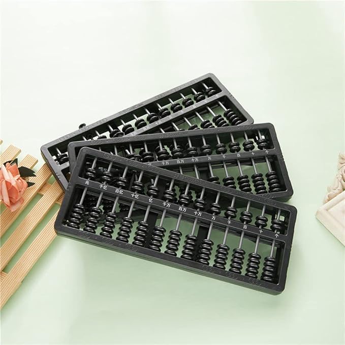 1 Piece Abacus 13 Digits, Abacus Chinese Vintage, Abacus Wooden, for Arithmetic Mathematic Education