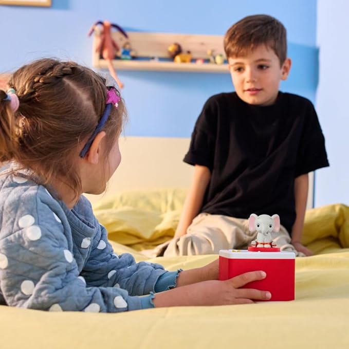 FABA White Storyteller - Children's storyteller, audio speaker with character ELE Sound Elephant, educational game with stories and songs, children from 3 years old