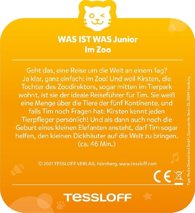 tigermedia tigercard was IST was Junior Im Zoo Animals Children's Knowledge tigerbox Audio Box Gift School Cone Children Radio Play Audio Book Songs
