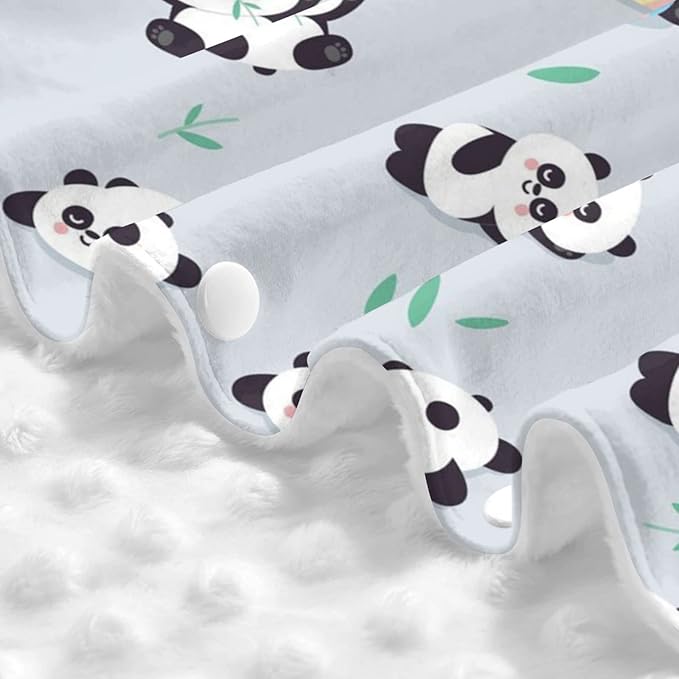 Personalized Cute Panda Bamboo Baby Infant Car Seats Canopy for Baby with Name, Custom Lightweight Covers for Baby Boys Girls, Minky Nursing Breastfeeding Stroller Cover Canopies for Newborn