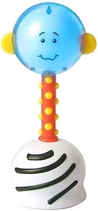 SmartNoggin NogginStik Light-up Developmental Rattle - Color Changing, Textured for Grasping, Mirror & Rattle Sound - Sensory Toy for Babies, Ages 0-12 Months