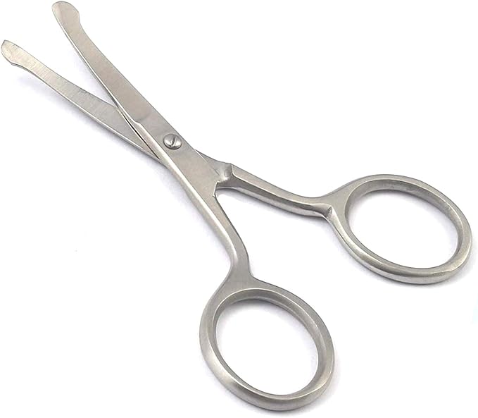 Baby Nail Scissors With Rounded Probe Tip Curved - Stainless Steel for Educational Use
