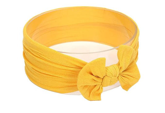 Baby Girl's Toddler Bow Knot Headbands Soft Nylon Headband for Daily Life Birthday Party Photography (Ginger)