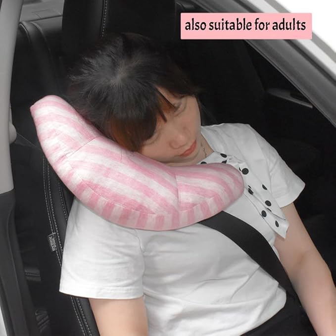PENINSULA LOVE Kids Car Travel Pillow Car Seat Belt Pillow Cute Plush Headrest Neck Cushion Safety Strap Cover Universal Fit