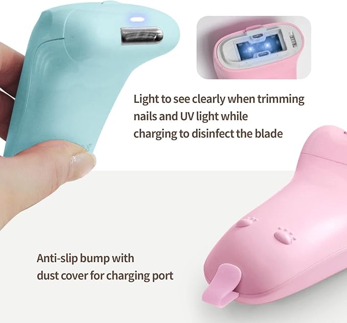 HubiBaby Baby Nail Trimmer Electric, Nail File Baby Nail Clippers, Safe 2 Speed Trimmer with Skin Guard, Rechargeable and Portable, Safe for Newborn, Infant, Toddler, and Adults (White)