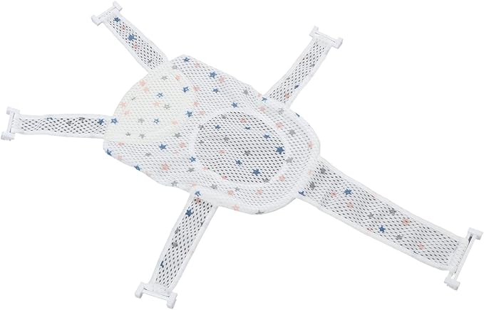 Baby Bathtub Net, Five Corner Bath Seat Support Net Skid Proof Adjustable Universal Breathable Mesh Soft Headrest Baby Bath Net for Infant (Star) Baby Bath Net
