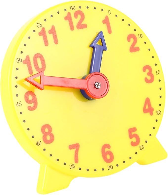 4 Inch Student Learning Clock Time Model Teacher Gear Clock 12/24 Hour School Learning Tools