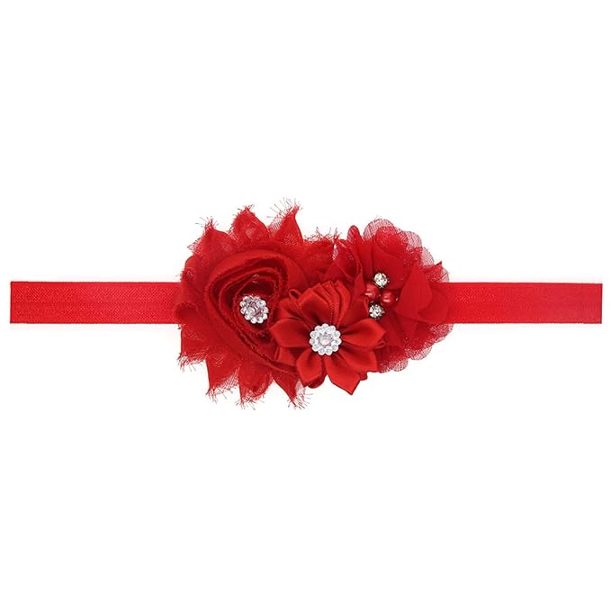 Baby Girl Headbands with Bows.(FD88) (Red,Black,Orange)