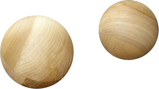 Tai Chi Balls - Starter Balls, Set of 2 (YMAA) 4", 1-2 lbs Combined, Poplar (David-Dorian Ross Ball Workout)