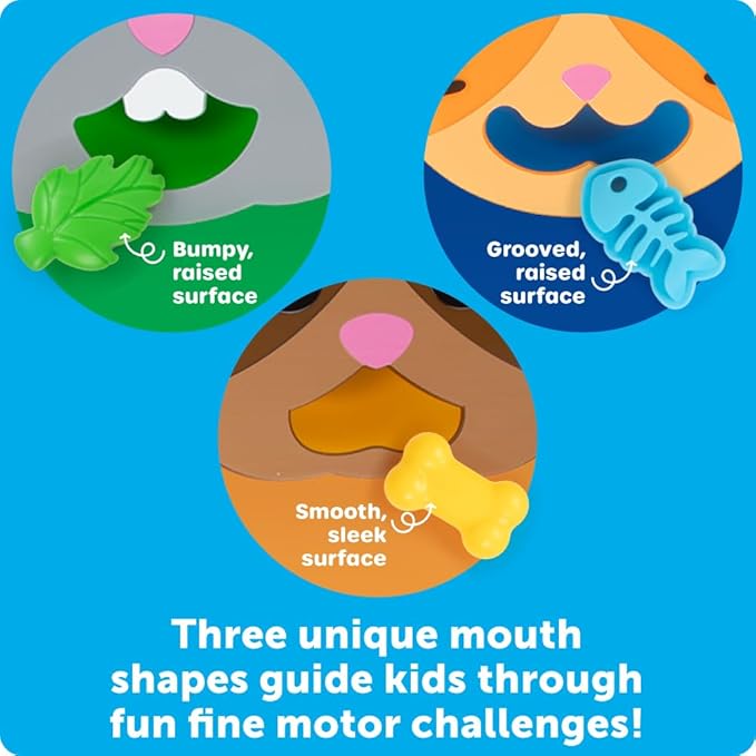 Learning Resources Fine Motor Feeding Friends - Fine Motor Toys for Toddlers, Counting Skills, Color and Shape Sorting, Matching Skills, Montessori Activities, Birthday Gift for Boys and Girls