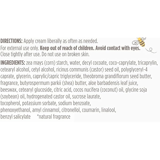 Burt's Bees Baby Daily Cream to Powder, Talc-Free Diaper Rash Cream - 4 Ounce (Pack of 3)
