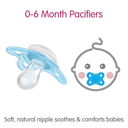 MAM Original Night Pacifiers 0-6 Months, Best for Breastfed Babies, Glow in The Dark, Unisex, Value Pack, 6 Count