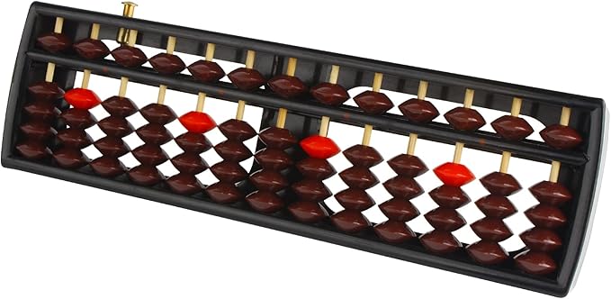 Larcele Bead Arithmetic Counting Abacus with Reset Button,13 Column SP-02 (Black 2)
