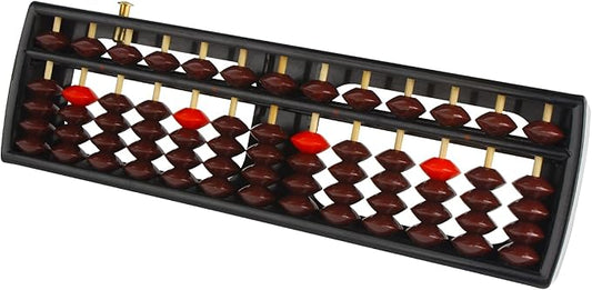 Larcele Bead Arithmetic Counting Abacus with Reset Button,13 Column SP-02 (Black 2)