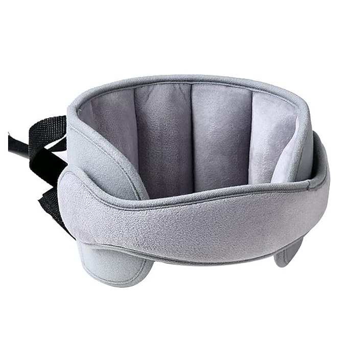 Kids Head Support for Car Seats, U-Shape Children Travel Pillow Cushion Adjustable Comfortable Sleeping Headrest Protective Neck Pillow Travel Accessories Offers Protection Safety for Kids (Grey)