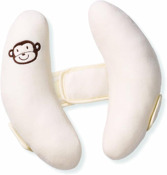 Inchant Adjustable Toddler Headrest & Neck Support, Banana Shape Travel Pillow,Best Headrest for Car Seat,Pushchair, White