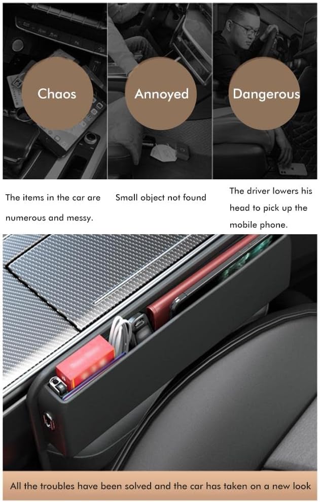 Universal Car Seat Gap Organiser Car Seat Storage Box Spacing Filler Multifunctional Creative Car Consoles Pages