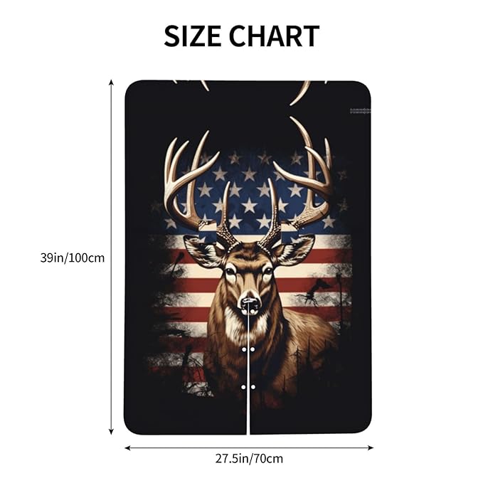 American Flag Deer Baby Car Seat Canopy and Nursing Cover for Breastfeeding Multi-Use Cover Lightweight Infant Stretchy Carrier Carseat Winter Cover for Newborn Girls Boys