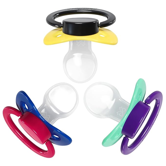CutiePlusU Big Sized Pacifier Large Shield Blue Green Yellow
